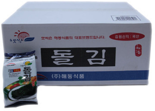 해동 돌김 15g 40입 박스 조미김 식탁김 box, 40개