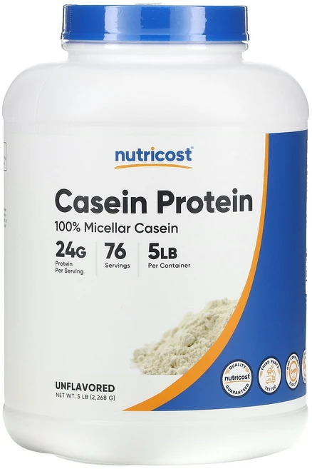 Nutricost 카제인 단백질 무맛 2 268g(5lb) Nutricost (뉴트리코스트), Nutricost, 카제인 단백질, 무맛, 2,268g, 1개 - 쿠팡