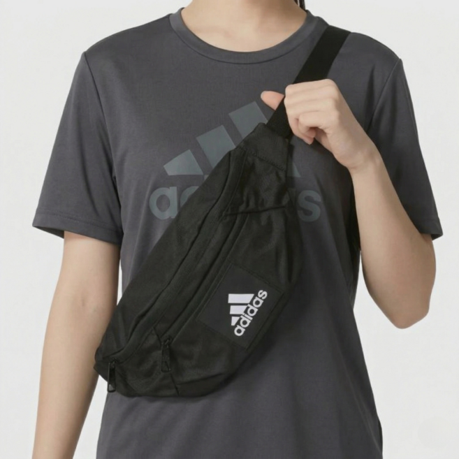 아디다스 남녀공용 웨이스트 여행용 크로스백 가방