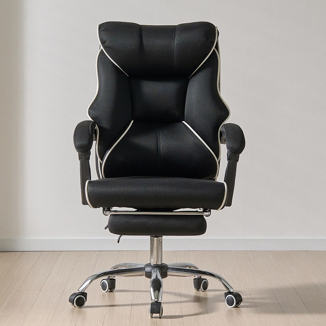 타이저 게이밍 컴퓨터 침대형 사무용 리클라이너 중역 사무실 의자, 메쉬블랙