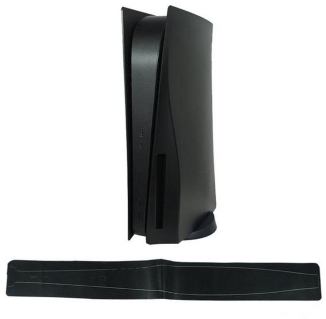 PS5 콘솔 커버 플레이스테이션 5 디스크 에디션 카본 섬유 스킨 스티커 호스트 센터 액세서리, [10] Standard Black, 1개, 10 Black, [10] PS5 콘솔 커버 Standard Black