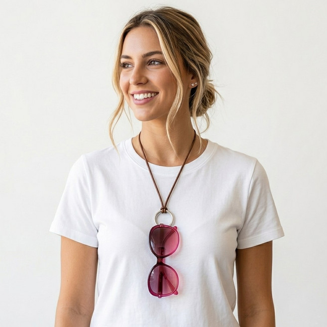 국산 핸드메이드 길이조정 가죽 줄 안경 목걸이 남자 여자 돋보기 선글라스 홀더 리테이너 펜던트 어저스트