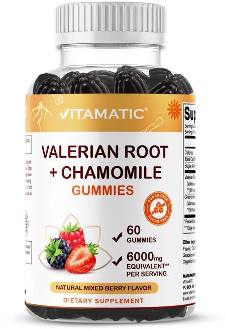 비타매틱 발레리안 루트 & 캐모마일 구미 - 60정, 1개, 60회분 - 쿠팡