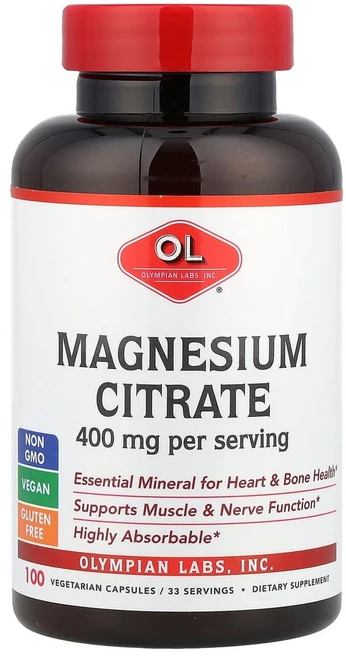 올림피안랩스 마그네슘 시트레이트 133 mg 베지캡슐 100정, 1개 - 쿠팡