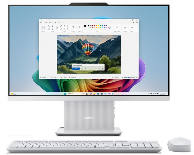 레노버 2025 아이디어센터 올인원 AIO 24AKP10 라이젠5 라이젠 200 시리즈, SERIEs/F0JC0011KR, WIN11 Home, 512GB, 16GB, light gy