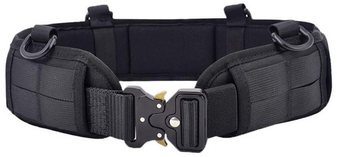 이지유 원터치 다용도 전술 벨트 코브라 택티컬 낚시 등산 작업용, 블랙, 1개