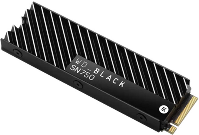 WD BLACK 히트싱크 NVMe M.2 SSD, SN750, 2TB