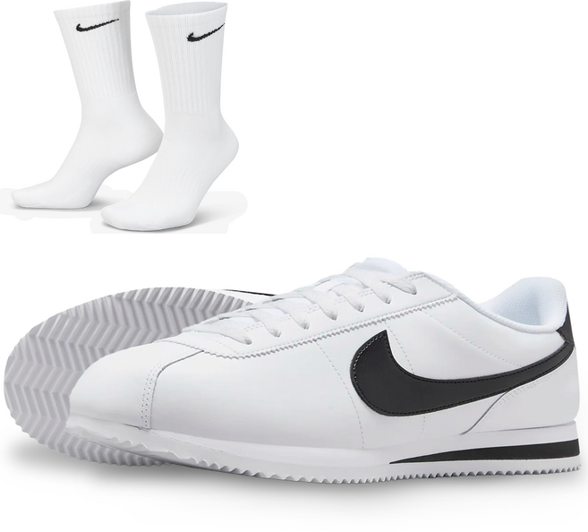 [ 국내매장 ] 나이키 코르테즈 화이트 앤 블랙 스니커즈 패션 운동화 러닝화