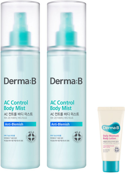 더마비 AC컨트롤 바디 미스트 200ml 1+1 (+랜덤튜브견본), 2개