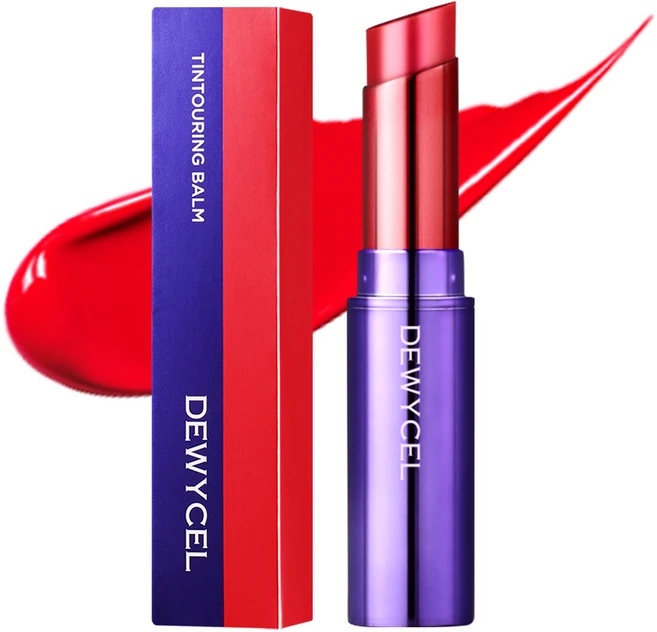 듀이셀 틴투어링 틴티드 립밤, 04 퓨어레드, 4.5g, 1개 - 쿠팡