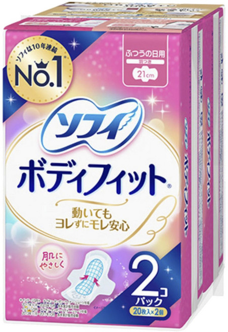 SOFY 蘇菲 Bodyfit日用一字型衛生棉 21cm, 40片, 1包
