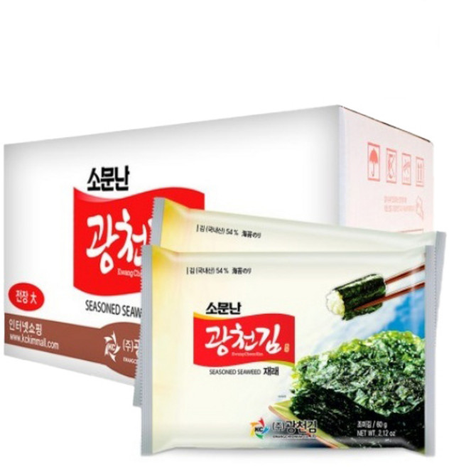 소문난 광천김 재래 전장김(대) 60g x 20봉, 20개