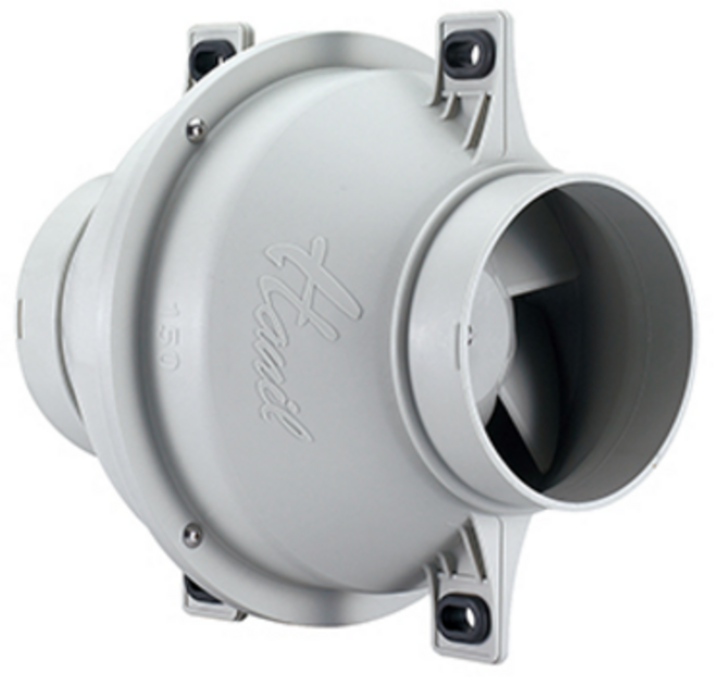 (한일전기) HIF-150 공조설비용 냉난방송풍기 급배기 인라인팬, 1