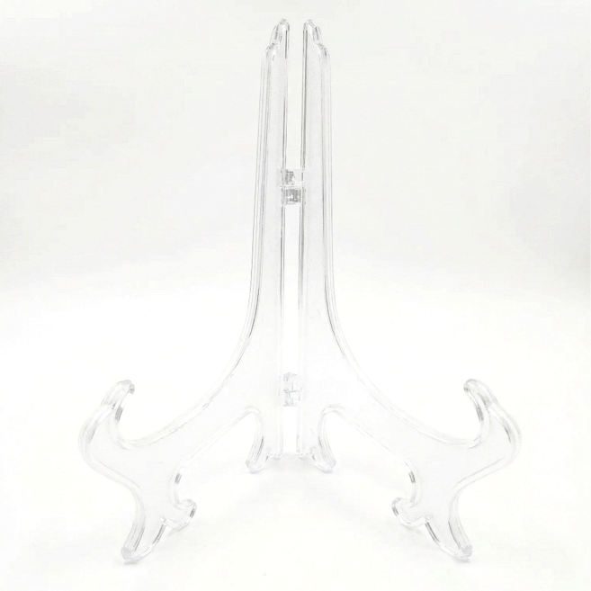 마루오피스 접시 상패 액자 다용도 플라스틱 받침대, 투명색상+대(1P), 1세트