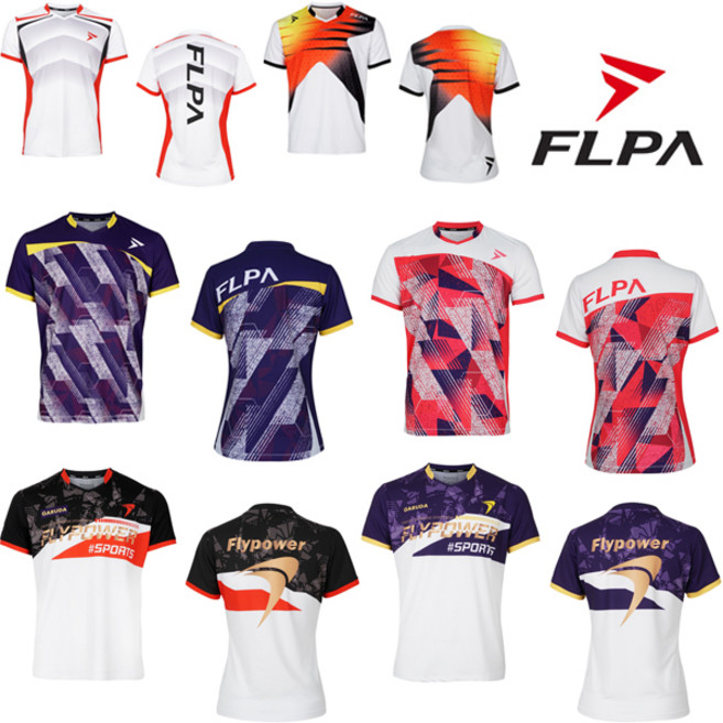 플라이파워 플파 배드민턴 스포츠 티셔츠 남성 여성 편한 화이트 블랙 핑크