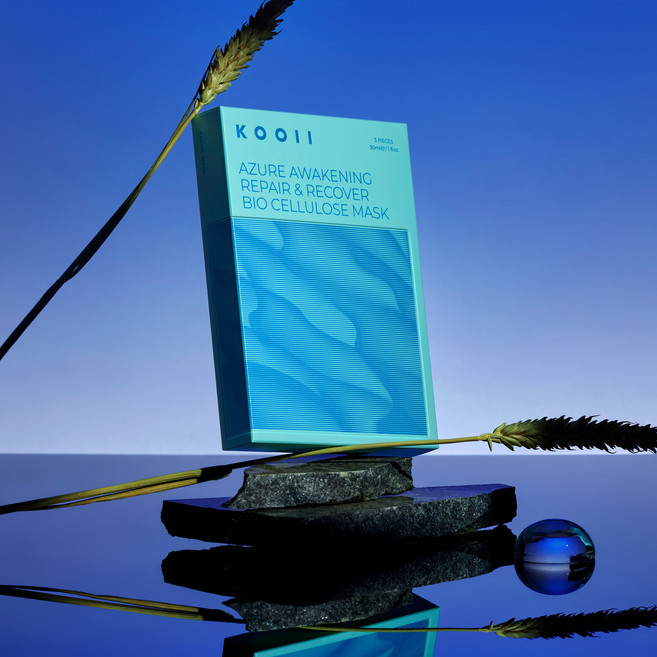 KOOII 藍覺水面具 深層保濕修護 生物纖維面膜完美貼合 改善乾燥粗糙 3片/盒, 1組, 3入