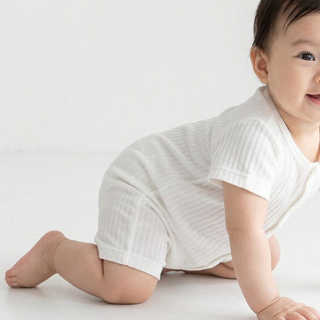 마롤로뜨 순면 반팔 아기바디수트 KC인증 아기옷 실내복 내의 출산선물 신생아 백일