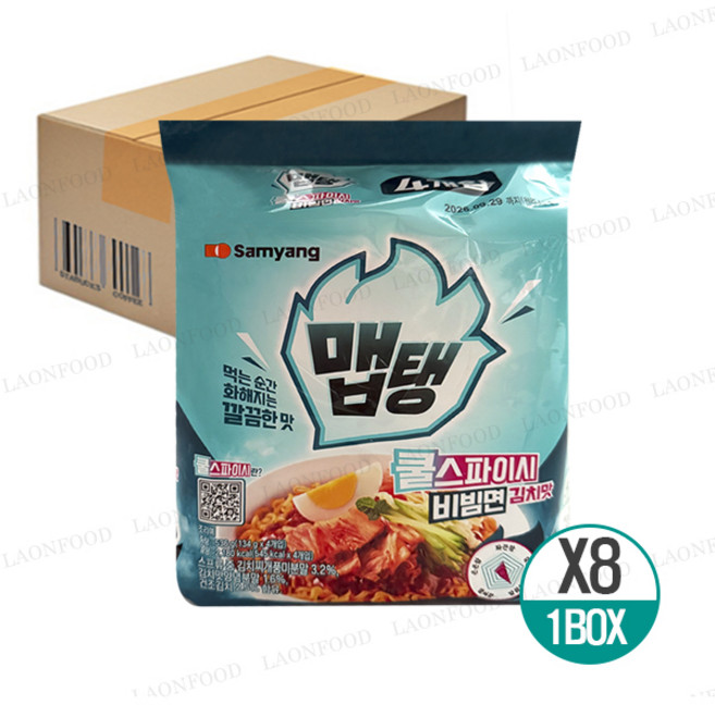 맵탱 삼양 쿨스파이시 비빔면 김치맛 134g, 32개