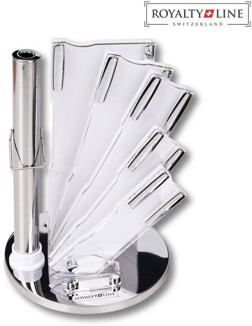 로얄티라인 스위스 화이트 아크릴 나이프스탠드 칼꽂이 칼블럭 칼보관 칼수납, 1개
