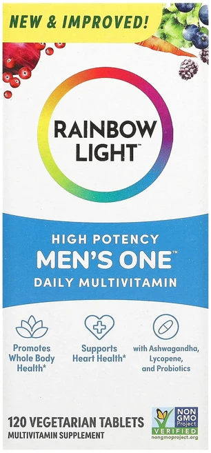 몸관리하세요 겨울입니다 Rainbow Light 남성용 원 데일리 종합비타민 고효능 베지 정제 120정 특별관리진행, RainbowLight남성용원데일리종합비타민고효능베지정, 1개 - 쿠팡