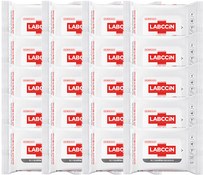 랩신 V3 손소독티슈 20매, 20매입, 20개