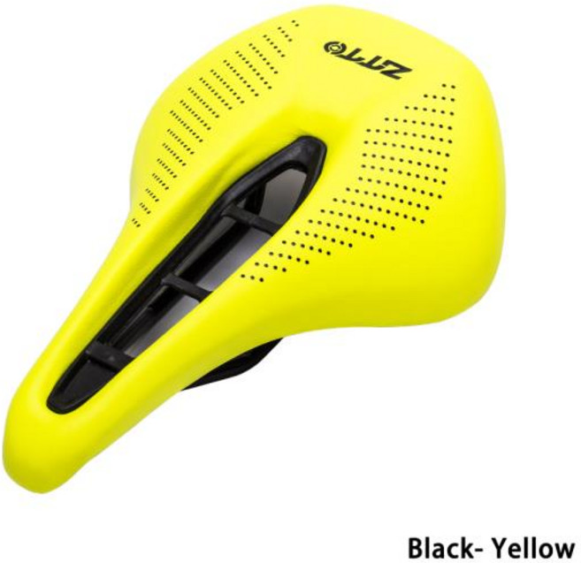 ZTTO MTB 자전거 인체공학적 짧은 코 새들 넓은 편안함 장거리 여행 가벼운 체중 두껍고 부드러운 버퍼, 03 YELLOW