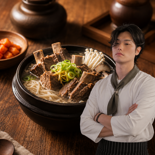 정말 좋은 갈비만 사용한 수제 갈비탕 밀키트 / 불린 당면 포함, 1.2kg, 6개