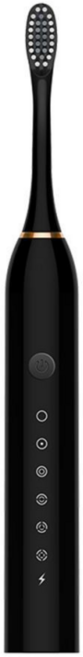 스마트 음파 전동 칫솔 성인 초음파 자동 칫솔 6 모드 방수 칫솔, Black, X-3