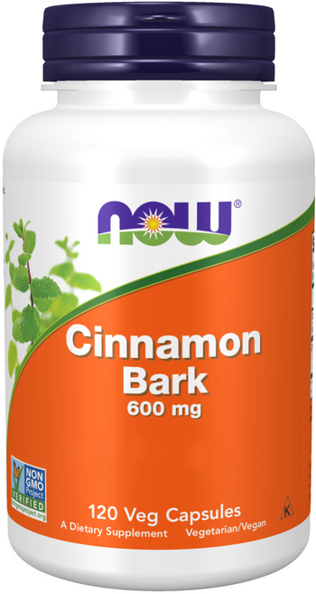NOW Foods 肉桂皮膠囊 600mg, 120 入, 1個