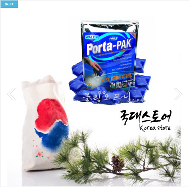 포타팩 포타포티 세정제 용변분해제 똥약, 285g, 1세트