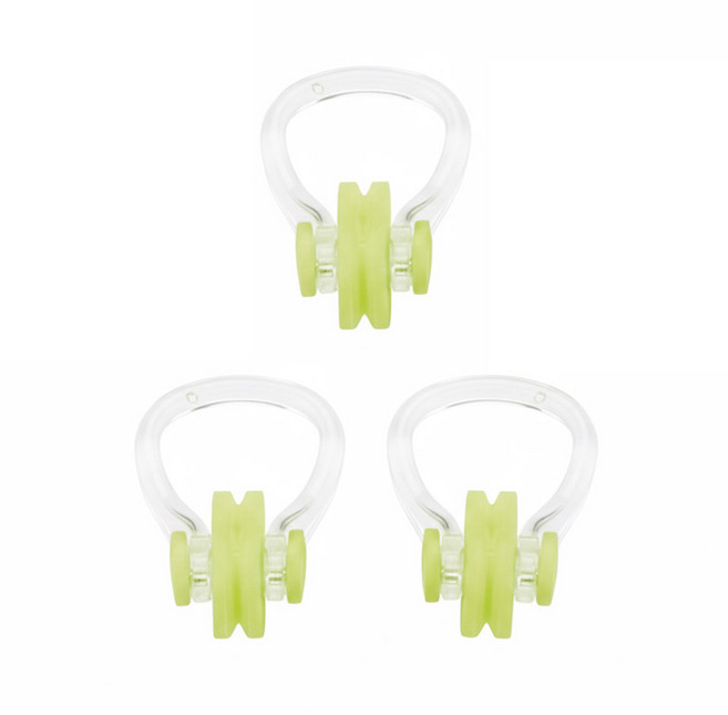 SWM 수영 코마개 3p 물놀이 수영 잠수, 그린, 3개