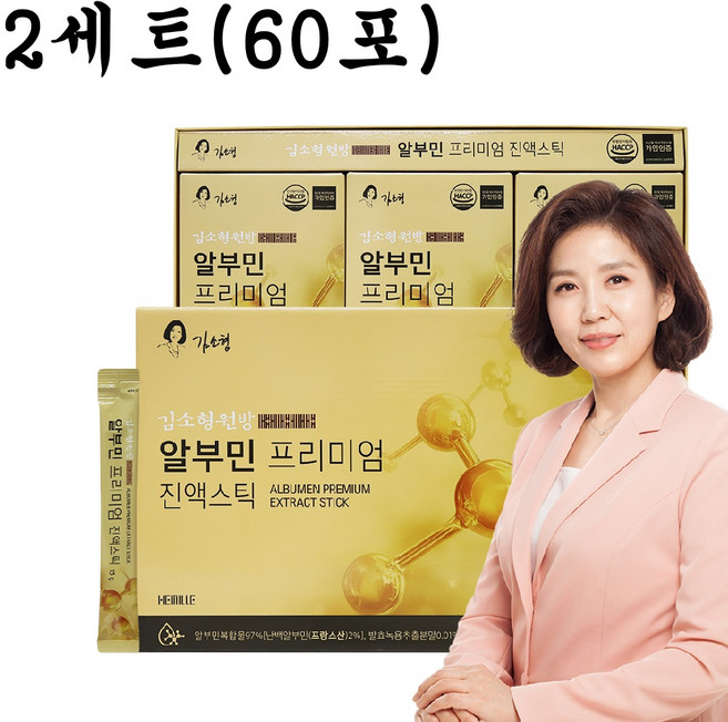 김소형 알부민 알부민 프리미엄 진액스틱 30포 간건강 독소 노폐물, 2개, 30회분
