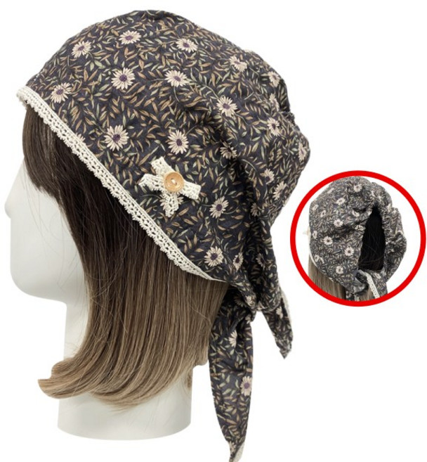 엄마짱 MDS_8529_미니 해바리기 레이스삼각두건 / 여성예쁜두건 바캉스여행 해변모자 예쁜엄마모자 여성패션두건 엄마선물 빈티지 중년여성 애견산책 여성탈모 위생두건 봄여름모자