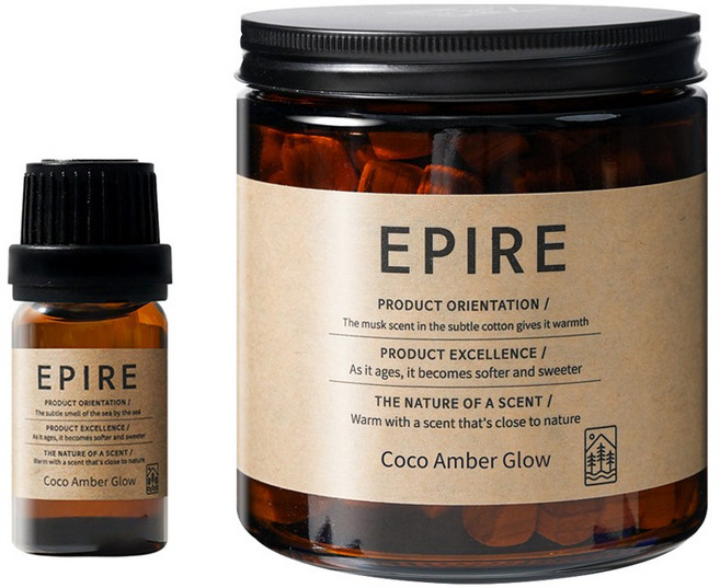 에피레 탈취제 고체 실내 냄새 제거 화장실 욕실 담배 집안 자동차 홀애비 코코 엠버 글로우, 1개, 150g