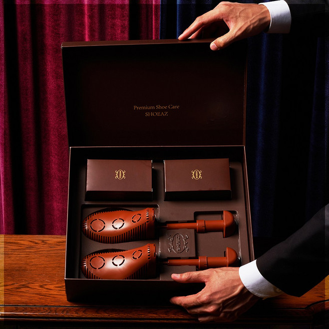슈아즈 신발관리기 슈트리 구두 운동화 롱 부츠 키퍼 보관, 1세트, 브라운