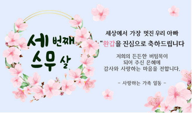 환갑현수막 아빠가갑이다 엄마 A-01 인생은60부터 파티, E-02