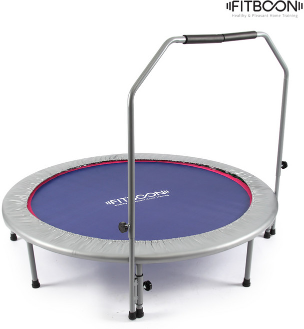 접이식 원형 트램폴린 54인치 밴드형 방방이 실내 유산소 유아 성인 다이어트, 블랙+레드