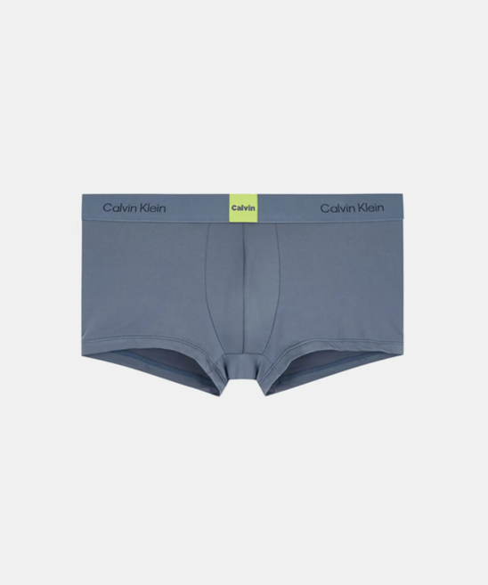 캘빈클라인 CK 언더웨어 남성 모던 로고 패치 마이크로 로우 라이즈 트렁크 그레이