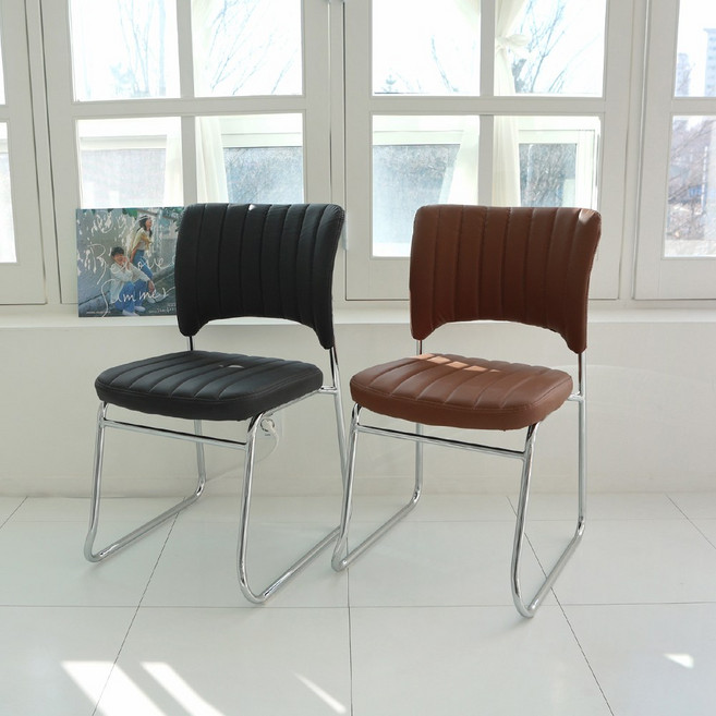 투투체어 사무실 회의실 상담실 학원 수강용 카페 매장 오피스의자, 블랙, 2개