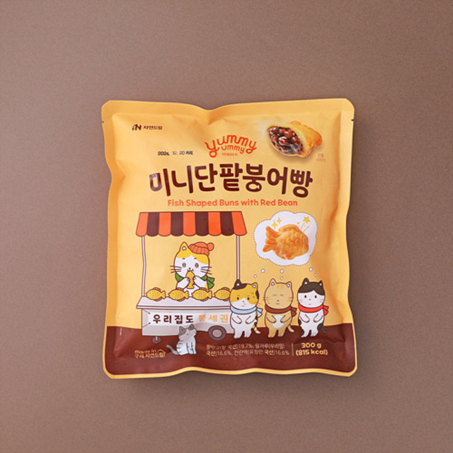 자연드림 미니 단팥 붕어빵, 1개, 300g