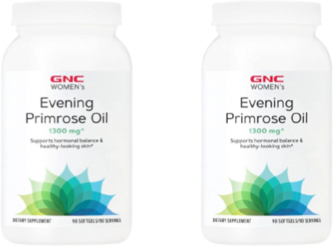 [GNC] 우먼스 달맞이꽃종자유 1300 mg 90 소프트젤 2 SET, 2개, 90정