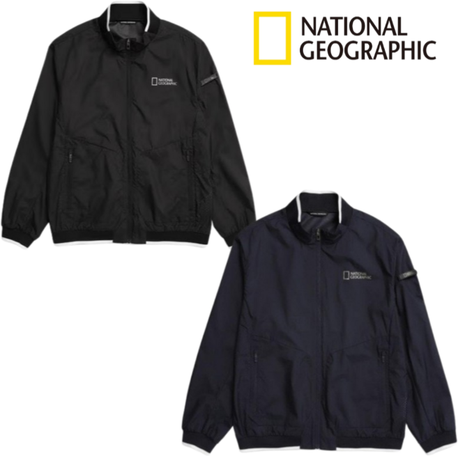 [국내 매장 정품] 내셔널지오그래픽 G라인 여름 블루종 바람막이 점퍼 남성 하이넥 봄 여름 자켓