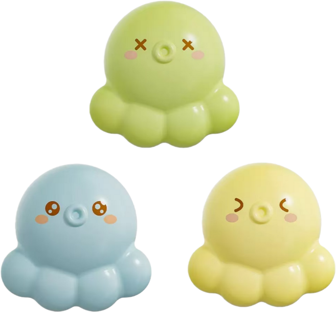 픽클리 실리콘 오버플로우 캡 악취방지 세면대 해충마개 배수구 물 넘친 방지 마개, 노랑,초록,파랑, 3개