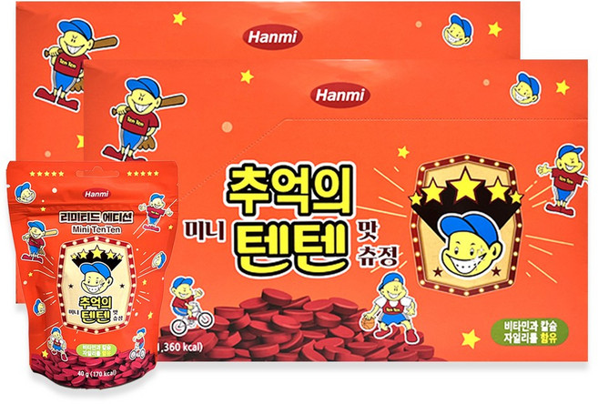 한미 추억의 텐텐 츄정, 40g, 16개