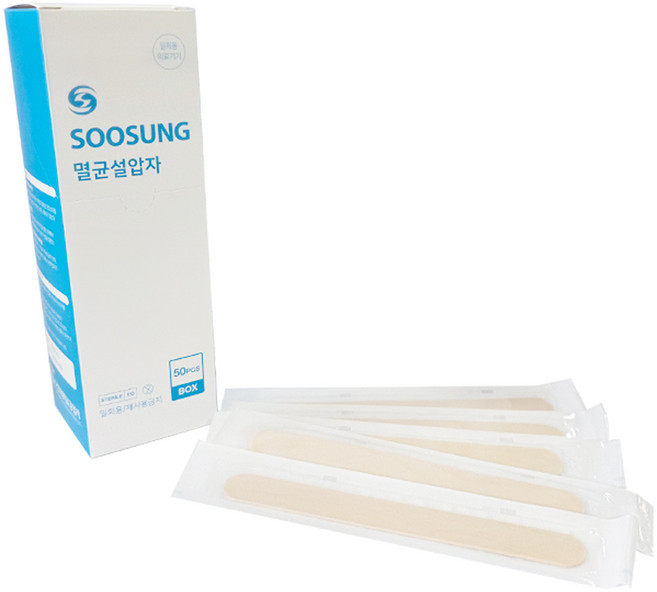 수성 멸균 설압자 50개입 혀압저 나무설압자, 1개