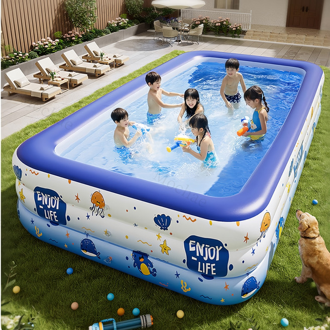 Mochae 에어풀장 가정용 수영장 대형 베란다풀장 접이식 간이 수영장 야외 정원용, 1개