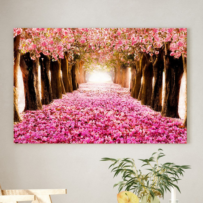 예쁜 힐링 풍수 인테리어 장미 데이지 튤립 꽃그림 모음 북유럽감성 식물액자, 09.행복의 길