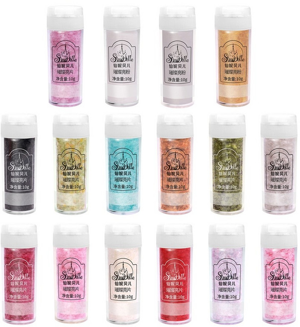 식용글리터 식용 펄 글리터 파우더 케이크 베이킹, 밝은 스팽글-라이트 핑크 10g