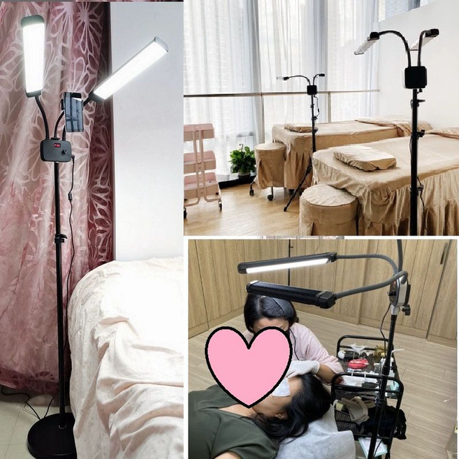LED 라이트 반영구 뷰티샵 무영등 미용 귀이개 써치 병원 이동식 시술, 1개, 4암 램프 2.8m 두꺼운 삼각대 포함