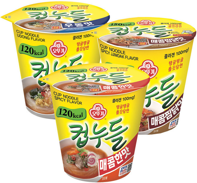 오뚜기 컵누들 (택 1매콤찜닭매콤우동), -